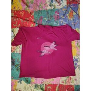 Vintage 80s Colorado T-Shirt Mens XL Red Gaggle Geese Flock Boxy Fit Nature